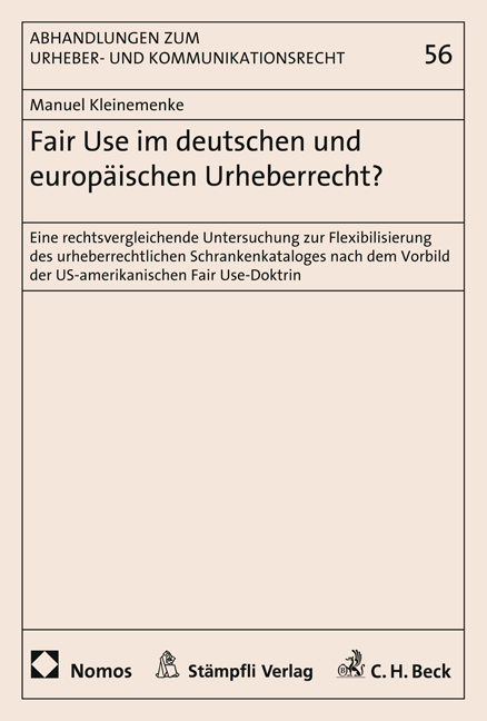 Fair Use im deutschen und europäischen Urheberrecht? - Manuel Kleinemenke