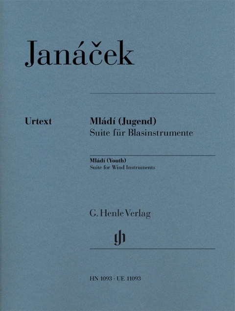 Leos Janácek - Mládí (Jugend) - Suite für Blasinstrumente für Flöte/Piccolo, Oboe, Klarinette (B), Horn (F), Fagott, Bassklarinette (B) - 