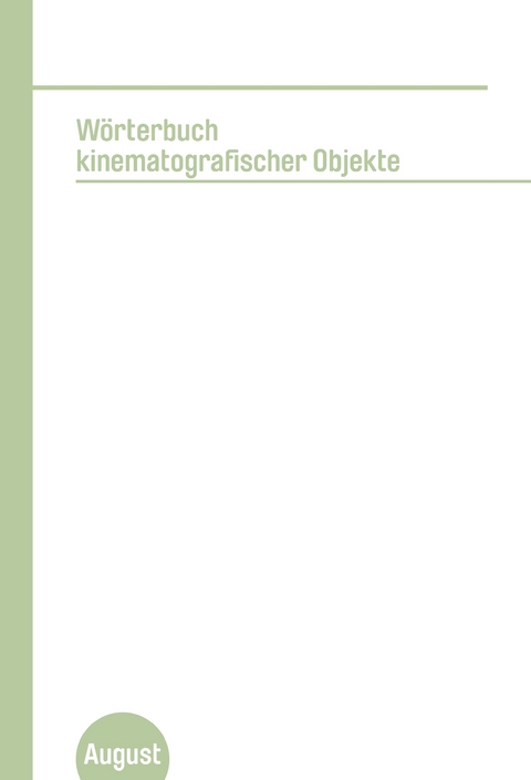 Wörterbuch kinematografischer Objekte - 