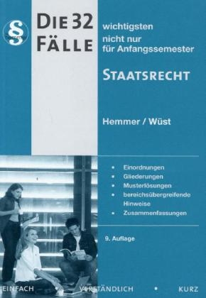 Die 32 wichtigsten Fälle Staatsrecht - Karl-Edmund Hemmer, Achim Wüst