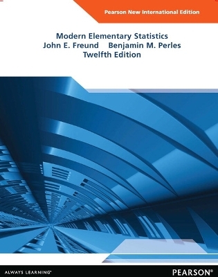 Modern Elementary Statistics - John Freund, Benjamin Perles