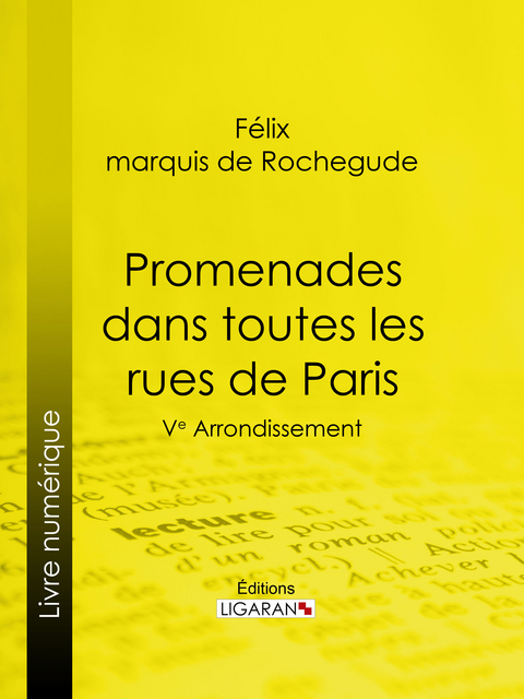 Promenades dans toutes les rues de Paris -  Ligaran, Félix Marquis de Rochegude