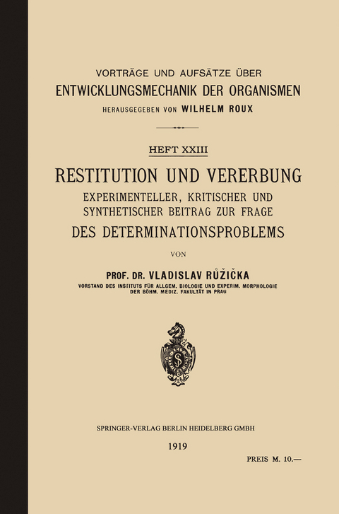 Restitution und Vererbung - Vladislav Ruzicka