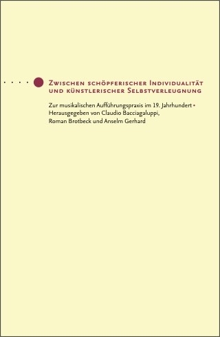 Zwischen schöpferischer Individualität und künstlerischer Selbstverleugnung - 