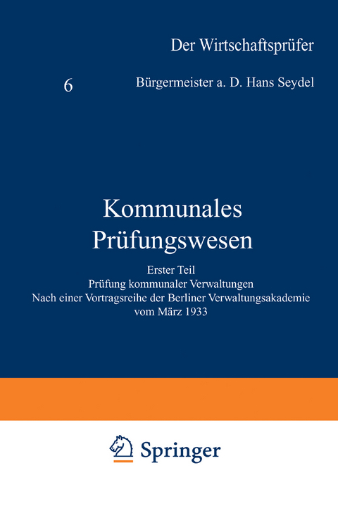 Kommunales Prüfungswesen - Hans Sendel