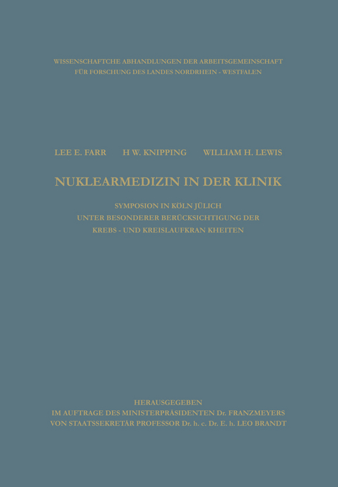 Clinical Aspects of Nuclear Medicine / Nuklearmedizin in der Klinik - Lee E. Farr