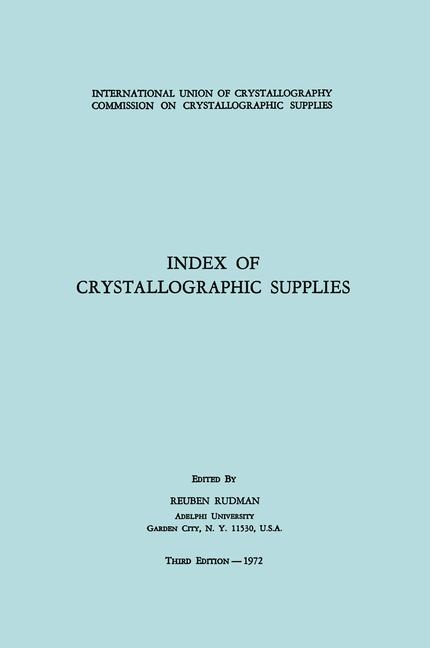 Index of Crystallographic Supplies - 