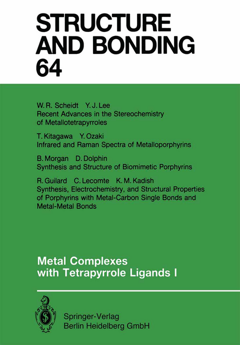 Metal Complexes with Tetrapyrrole Ligands I - 