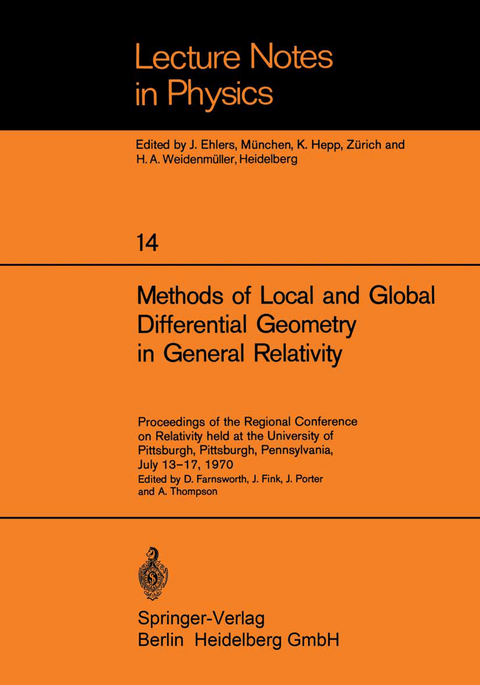 Methods of Local and Global Differential Geometry in General Relativity - 