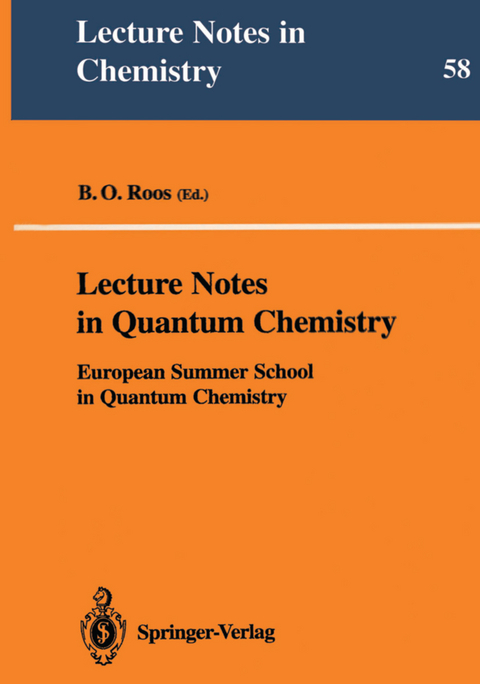 Lecture Notes in Quantum Chemistry - 