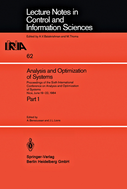 Analysis and Optimization of Systems - 