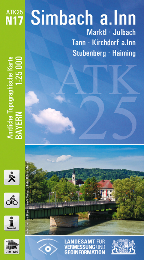 ATK25-N17 Simbach a.Inn (Amtliche Topographische Karte 1:25000) - Breitband und Vermessung Landesamt für Digitalisierung  Bayern