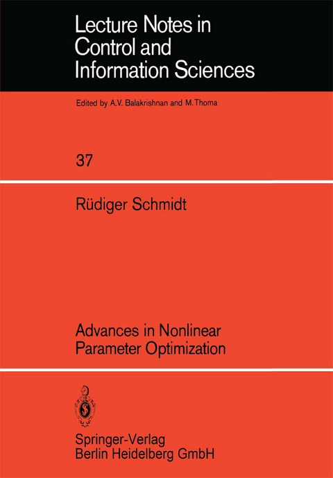 Advances in Nonlinear Parameter Optimization - R. Schmidt