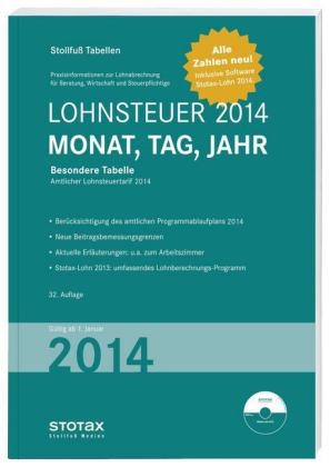 Tabelle, Lohnsteuer 2014 Monat, Tag, Jahr