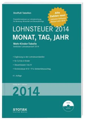 Tabelle, Lohnsteuer 2014 Mehr-Kinder-Tabelle