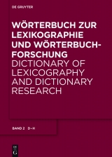 Wörterbuch zur Lexikographie und Wörterbuchforschung: D - H - 