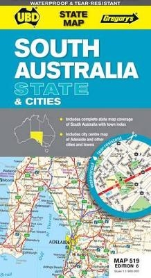 South Australia State & Cities Map 519 6th ed (waterproof) -  UBD Gregorys