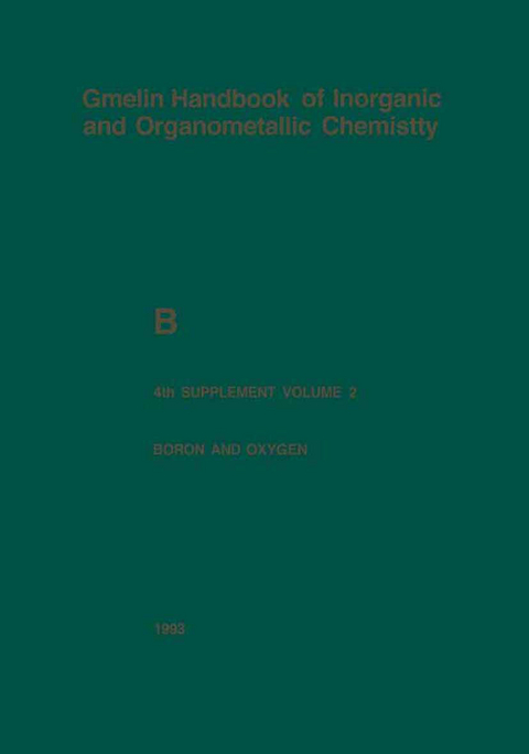 Boron and Oxygen - Gert Heller