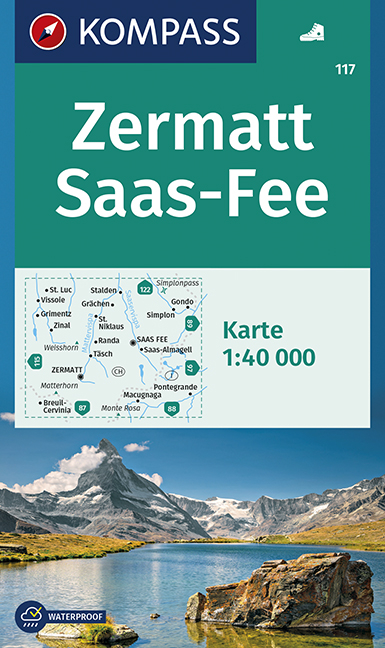 KOMPASS Wanderkarte Zermatt, Saas-Fee - 