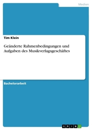 GeÃ¤nderte Rahmenbedingungen und Aufgaben des MusikverlagsgeschÃ¤ftes - Tim Klein