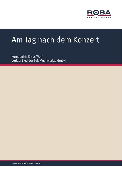 Am Tag nach dem Konzert - Manfred Nitschke