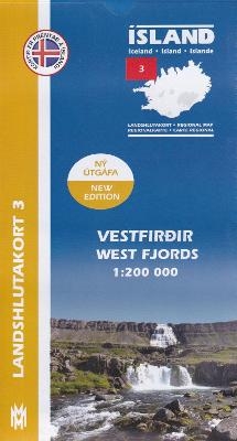 West Fjords Iceland Map 1: 200 000: Regional map 3