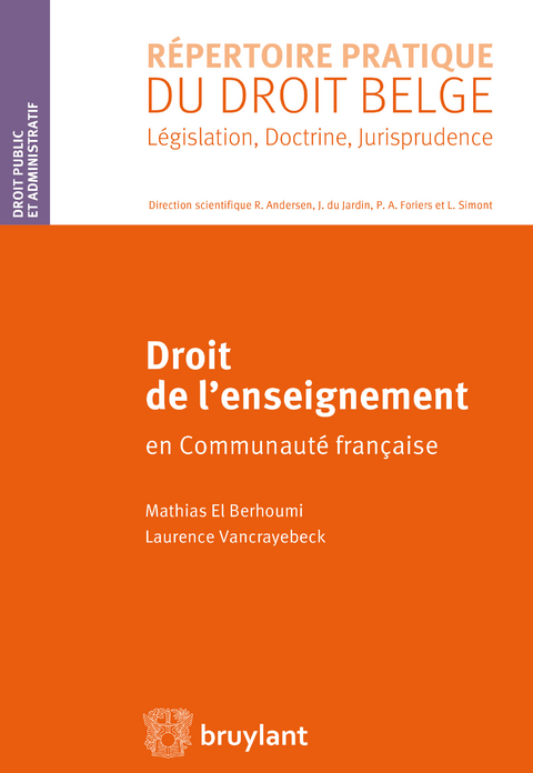 Droit de l'enseignement - Mathias El Berhoumi, Laurence Vancrayebeck