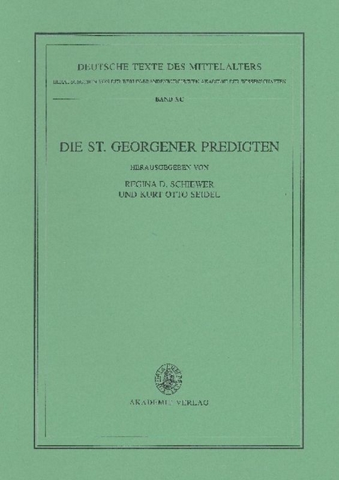 Die St. Georgener Predigten - 