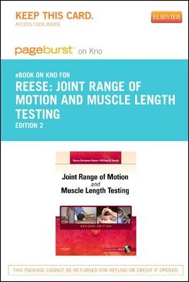 Joint Range of Motion and Muscle Length Testing - Elsevier eBook on Intel Education Study (Retail Access Card) - William D Bandy, Nancy Berryman Reese