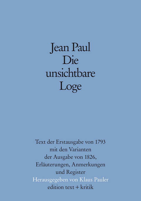 Unsichtbare Loge - Jean Paul Jean Paul