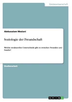 Soziologie der Freundschaft - Abdussalam Meziani