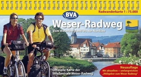 Kompakt-Spiralo BVA Weser-Radweg Vom Weserbergland bis zur Nordsee (incl. RADgeber zum Weser-Radweg) Radwanderkarte 1:75.000