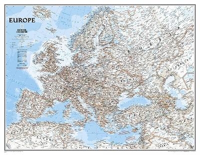 Europe Classic, Enlarged &, Tubed - National Geographic Maps