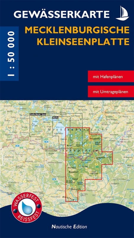 Gewässerkarte Mecklenburgische Kleinseenplatte