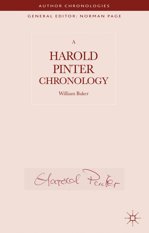 A Harold Pinter Chronology - W. Baker