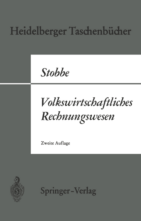 Volkswirtschaftliches Rechnungswesen - Alfred Stobbe