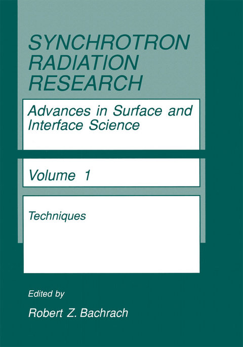 Synchrotron Radiation Research - 