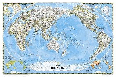 World Classic, Pacific Centered, Laminated - National Geographic Maps