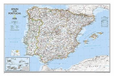 Spain & Portugal, Tubed - National Geographic Maps