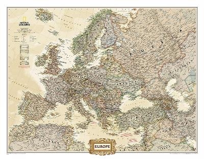 Europe Executive, Tubed - National Geographic Maps