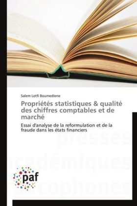 PropriÃ©tÃ©s statistiques & qualitÃ© des chiffres comptables et de marchÃ© - Salem Lotfi Boumediene