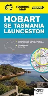 Hobart, South East Tasmania & Launceston Map 780/781 1st ed -  UBD Gregory's