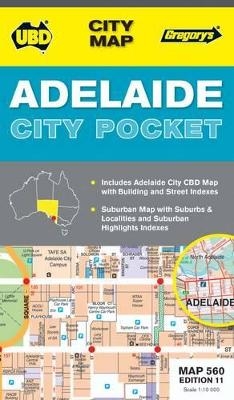 Adelaide City Pocket Map 560 11th ed -  UBD Gregory's