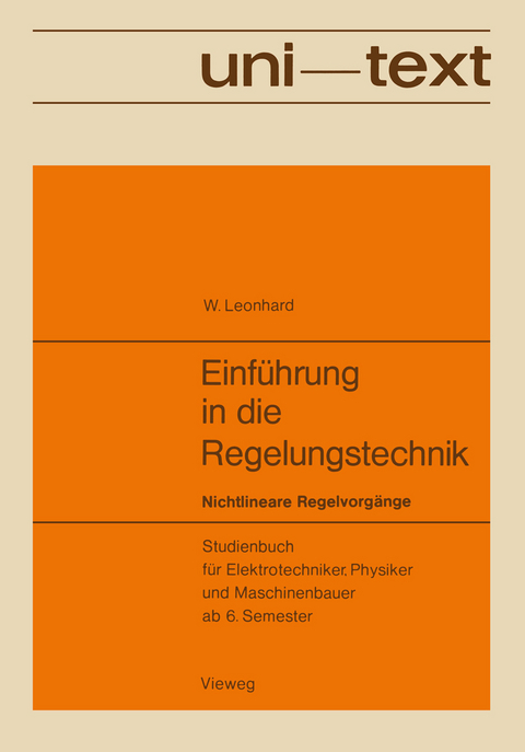 Einführung in die Regelungstechnik - Werner Leonhard