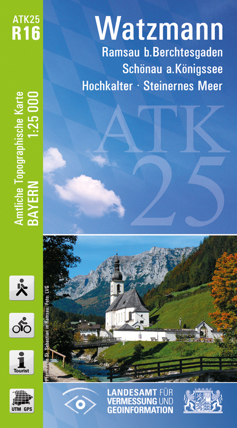 ATK25-R16 Watzmann (Amtliche Topographische Karte 1:25000) - Breitband und Vermessung Landesamt für Digitalisierung  Bayern