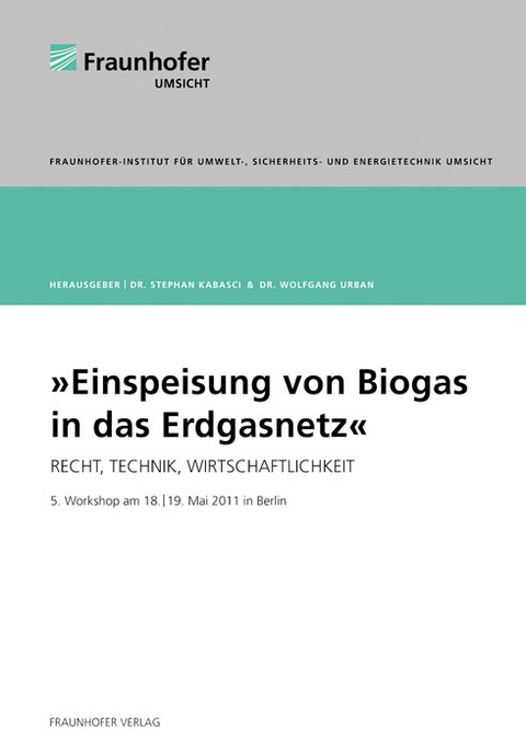 Einspeisung von Biogas in das Erdgasnetz. - 