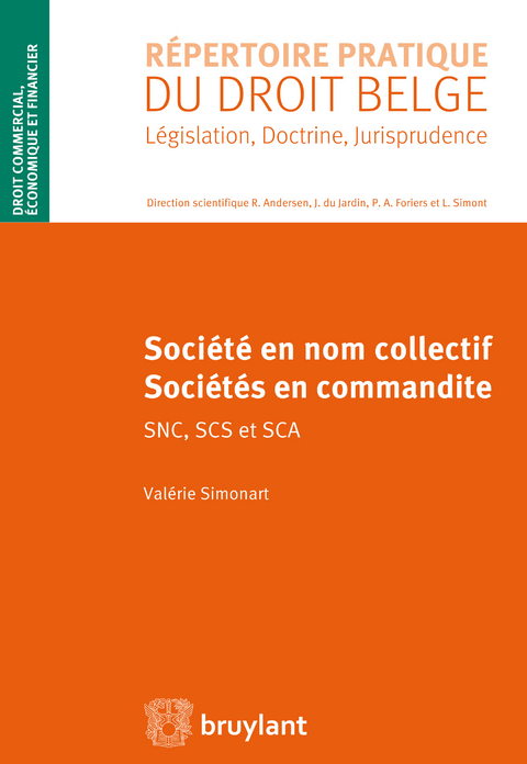 Sociétés en nom collectif et sociétés en commandite -  Valerie Simonart