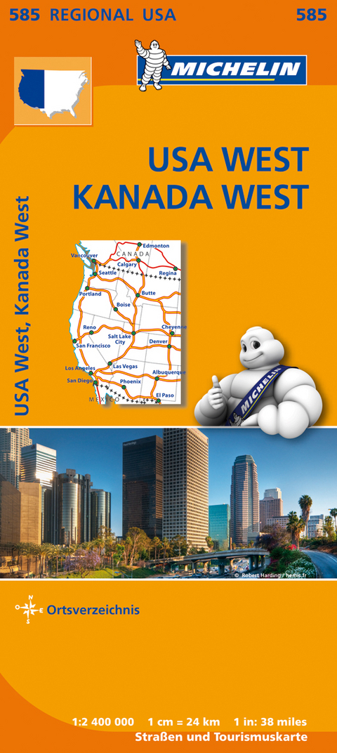 Michelin Karte USA West, Kanada West. USA West, Canada West