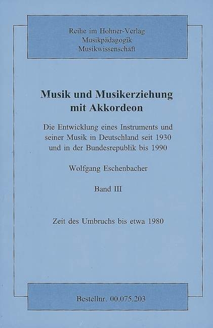 Musik und Musikerziehung mit Akkordeon - Wolfgang Eschenbacher