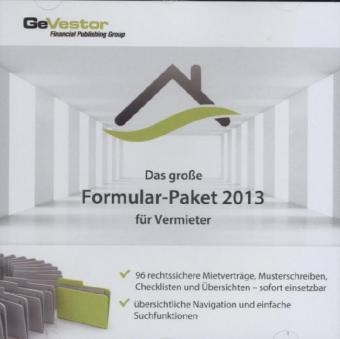 Das große Formular-Paket 2013 für Vermieter - 